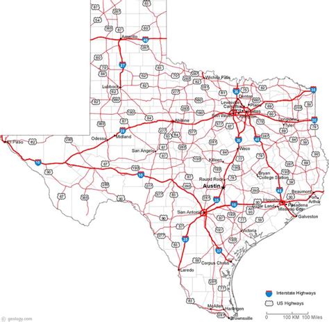 Go On A Roadtrip Around Texas Texas Map With Cities Texas Road Map