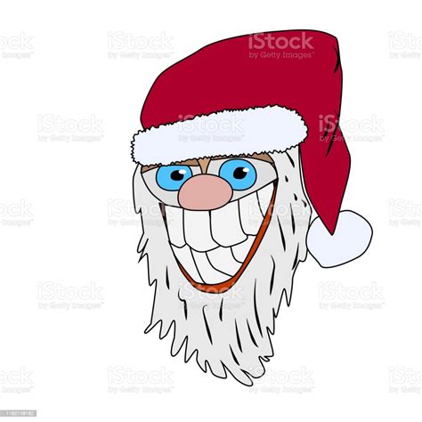 Crazy Santa Isolated On White Background Stock Illustration Download