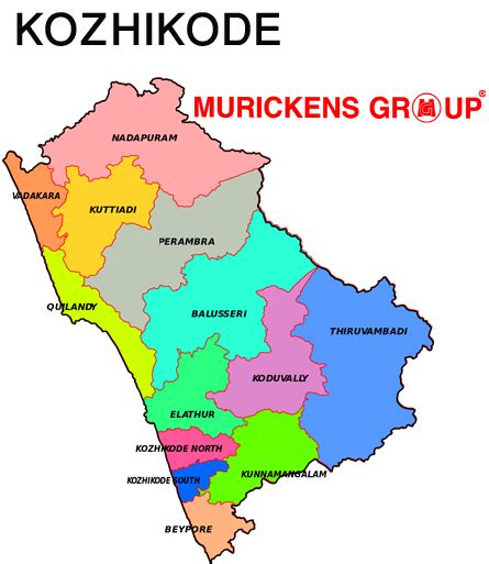 Kerala State District Map / Palakkad District Map Kerala District Map With Important Places Of ...