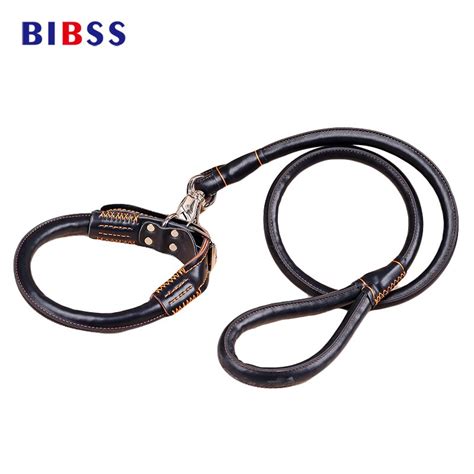 Thick Pu Leather Dog Collar And Leashes Set Blackred Brown Pets