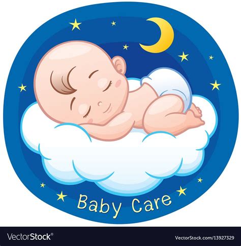 Baby Sleeping Royalty Free Vector Image Vectorstock Baby Cartoon