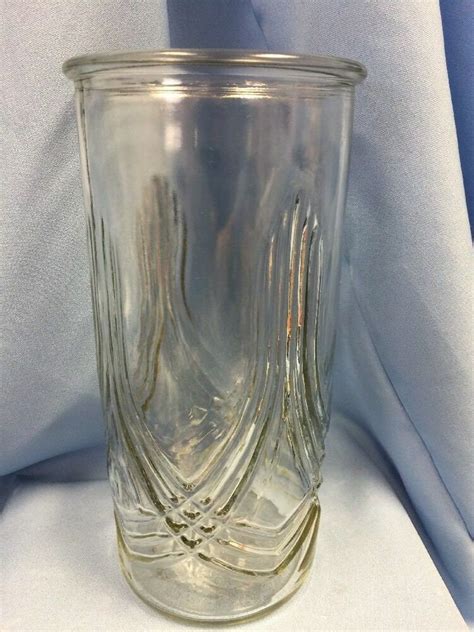 Vtg Hoosier Clear Glass Vase B Tall Wide Etsy