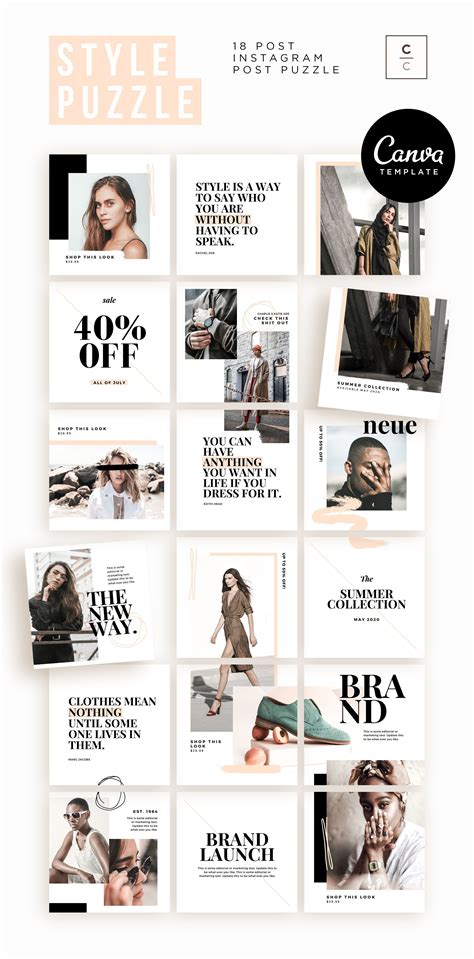 The Perfect Instagram Puzzle Feed Template For Fashion And Beauty