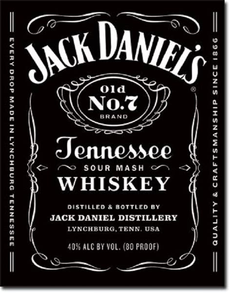 Jack Daniels Bottle Label