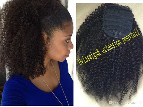 Diva1 Ponytail Natural Hair For Black Women Kinky Curly Human Real