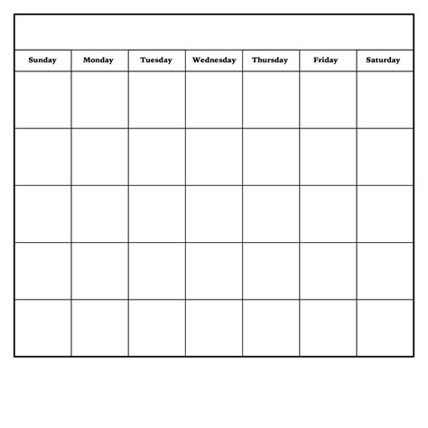 Blank Monthly Calendar Squares Free 2022