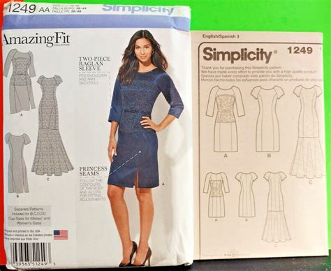 Simplicity 1249 1659 Fitted Evening Gown Cocktail Dress Sewing Pattern New And Ff Ebay