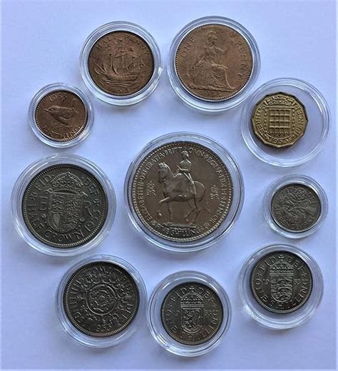 1953 Queen Elizabeth Ii Coronation Coin Set Of Ten British Empire