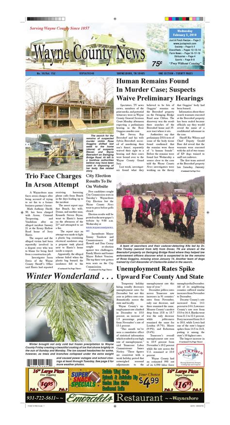 Wayne County News 02-03-10 by Chester County Independent - Issuu