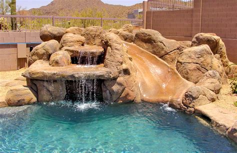 Swimming Pool Rock Slides Photos│ Blue Haven Pools