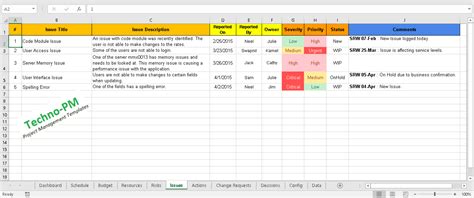 Thus, maintaining an issue log template is a very important aspect in risk mitigation. Project Tracking with Master Excel Project Manager ...