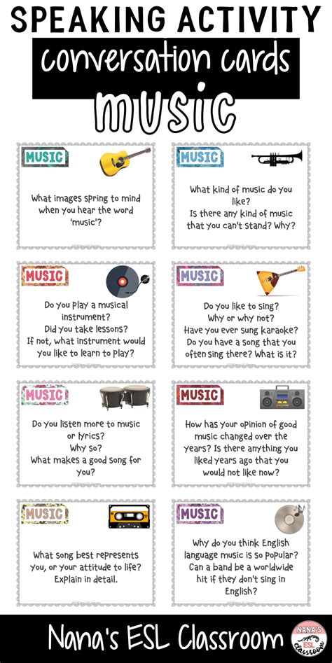 Music | Conversation starters : #Music #Conversation #starters | English conversation for kids ...