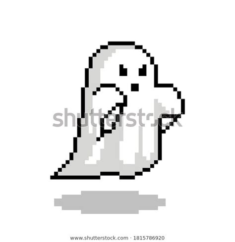 Ghost Pixel Image Pixel Art Vector Stock Vector Royalty Free