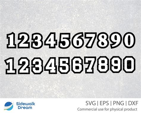 Jersey Numbers Svg Sports Numbers Svg Sports Svg Sports Etsy