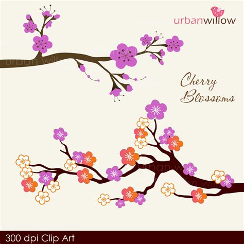 Japanese Cherry Blossom Clip Art Clipart Best