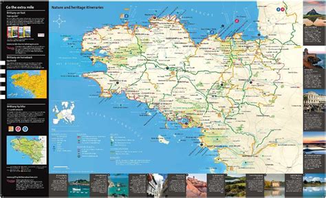 Brittany Tourist Map Gambaran