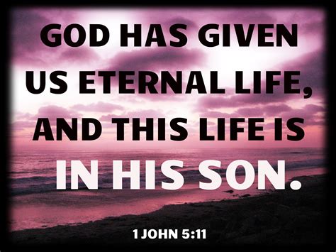 God Has Given Us Eternal Life In His Son Jesus 1 John 511