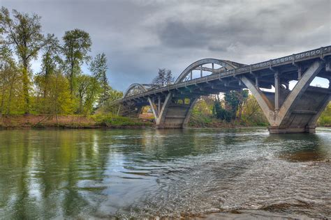 Caveman Bridge Rogue River View Grants Pass Oregon Hdr Bill