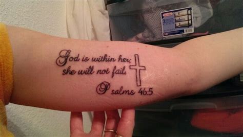 My New Tattoo God Is Within Her She Will Not Fail Psalm 465 Tattoos
