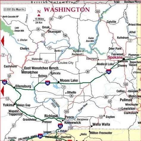 Free Geographical Map Of Washington United States Maps
