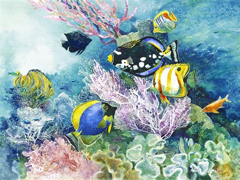 Coral Reef Watercolor Painting At Explore