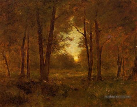 Sundown Près De Montclair Paysage Tonalist George Inness Peinture