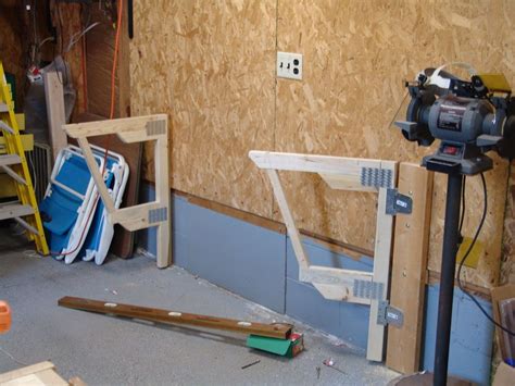 Make A Cheap Fold Down Workbench Build Your Own Garage Woodworking