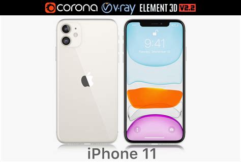 3d Model Apple Iphone 11 White 2019 Cgtrader