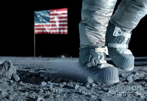 Apollo Astronaut Walking On The Moon Photograph By Detlev Van