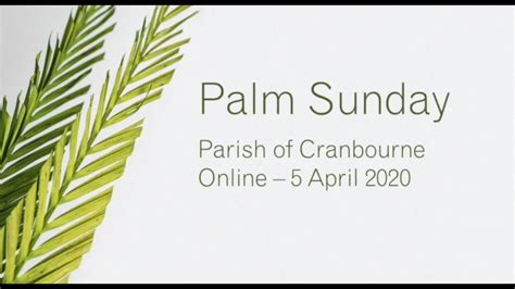 April 5 2020 Palm Sunday Youtube