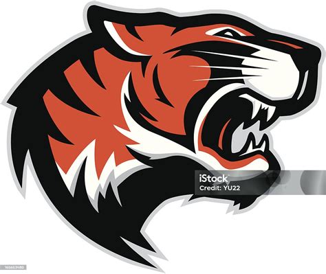 Tiger Head Mascot 2 Stock Illustration Download Image Now Logo