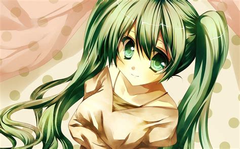 Green Anime Pictures Beautiful Green Anime Girl Wallpaper Bodaqwasuaq