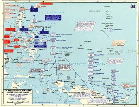Map Map Depicting The American Invasion Of Leyte And The Leyte Gulf