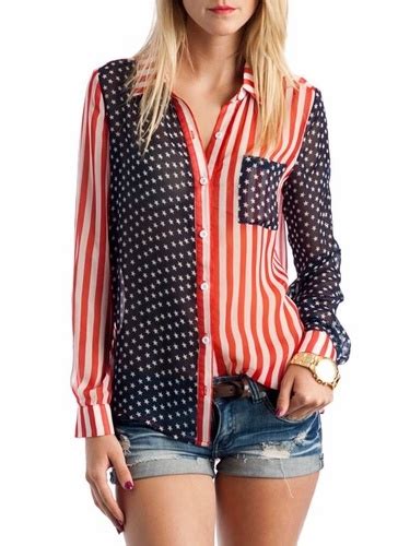 American Flag Button Up Top Patriotic Fashion Fashion Clothes