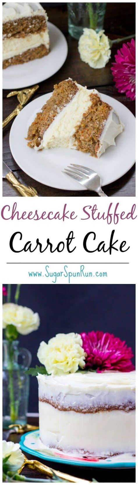 Cheesecake Layered Carrot Cake Sugar Spun Run