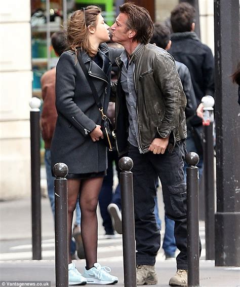 Sean Penn Kisses French Actress Adele Exarchopoulos Goodbye After Lunch