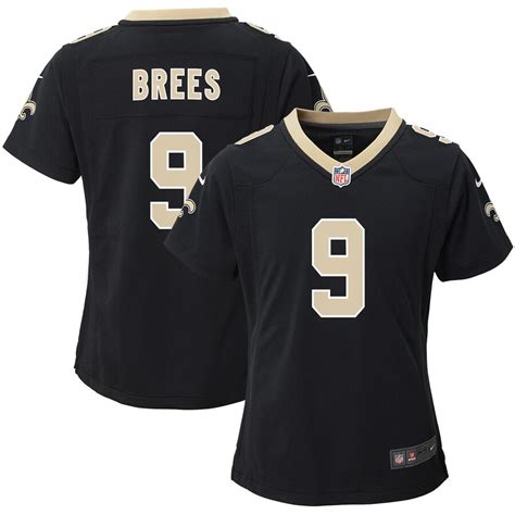 Nike Drew Brees New Orleans Saints Girls Youth Black Game Jersey