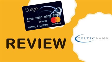 Surge Credit Card Review Unsecured Card For Bad Credit Youtube