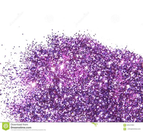 Purple Glitter Sparkle On White Background Stock Photo