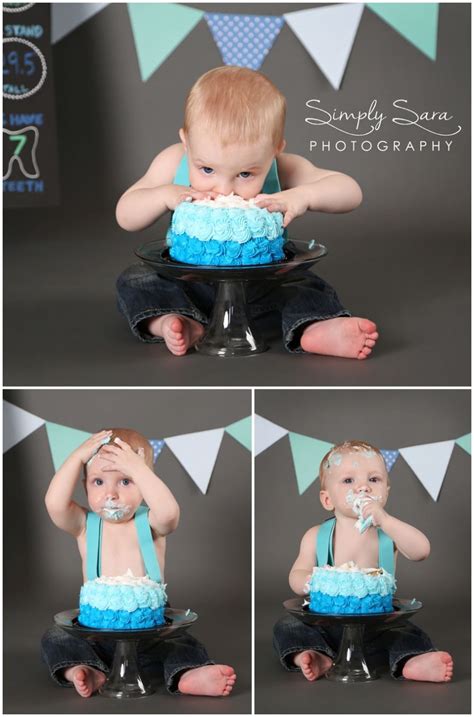 1 Year Old Boy Photo Shoot Ideas And Poses Cake Smash Home Studio