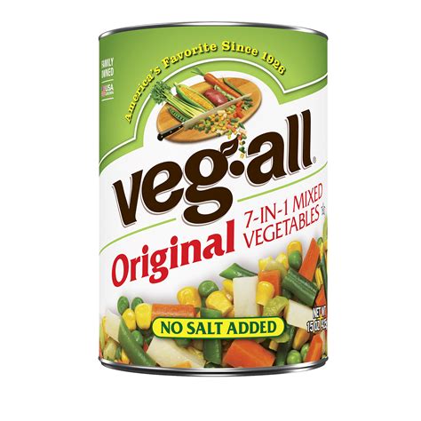 Veg All Canned No Salt Added Mixed Vegetables Canned Vegetables 15 Oz