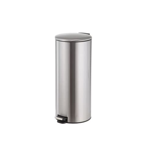 Style Selections 30 Liter Stainless Steel Steel Commercial Trash Can