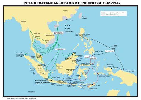 Peta Kedatangan Jepang Ke Indonesia 1941 1942 Tanaya Yuka