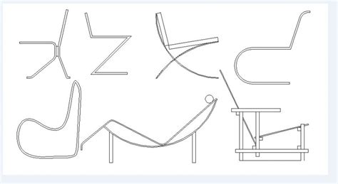 Unique Multiple Chair Figures Blocks Cad Drawing Details Dwg File Cadbull