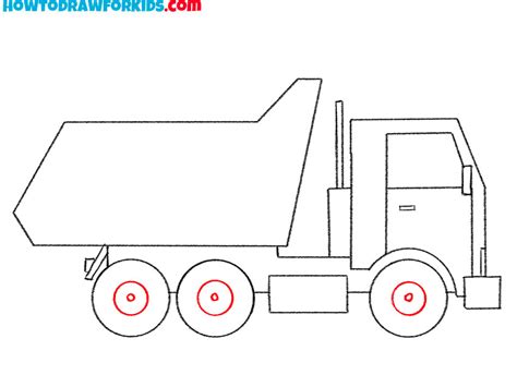 How To Draw A Dump Truck Easy Drawing Tutorial For Kids