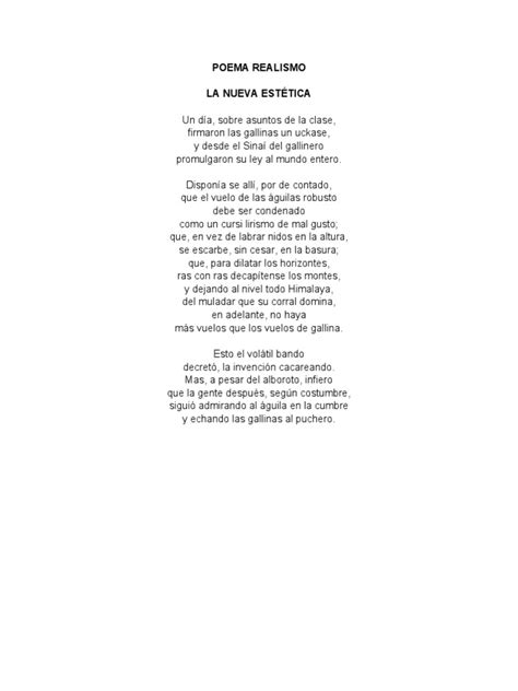 Poema Realismo Pdf Realismo Literario Barroco