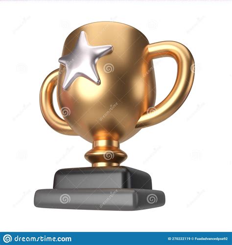 Success Trophy 3d Illustration Icon Stock Image Illustration Of