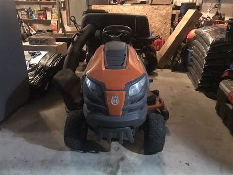 Husqvarna Ride On Mower With Bagger 48 Inch Deck For Sale In Roaring