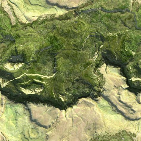 Aerial View From Air Plane Of Mountains Seamless Texture Background 3d