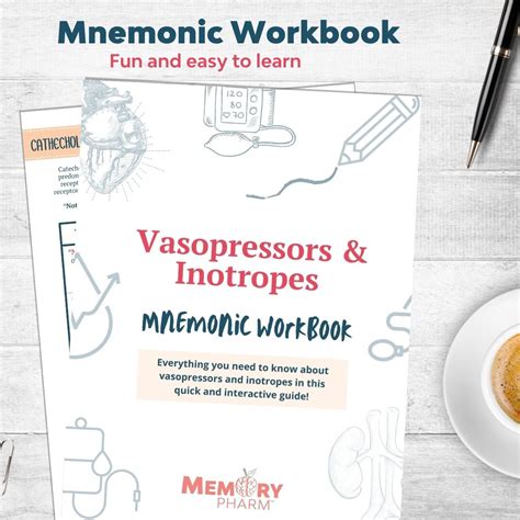 Vasopressors And Inotropes Mnemonic Workbook Memory Pharm